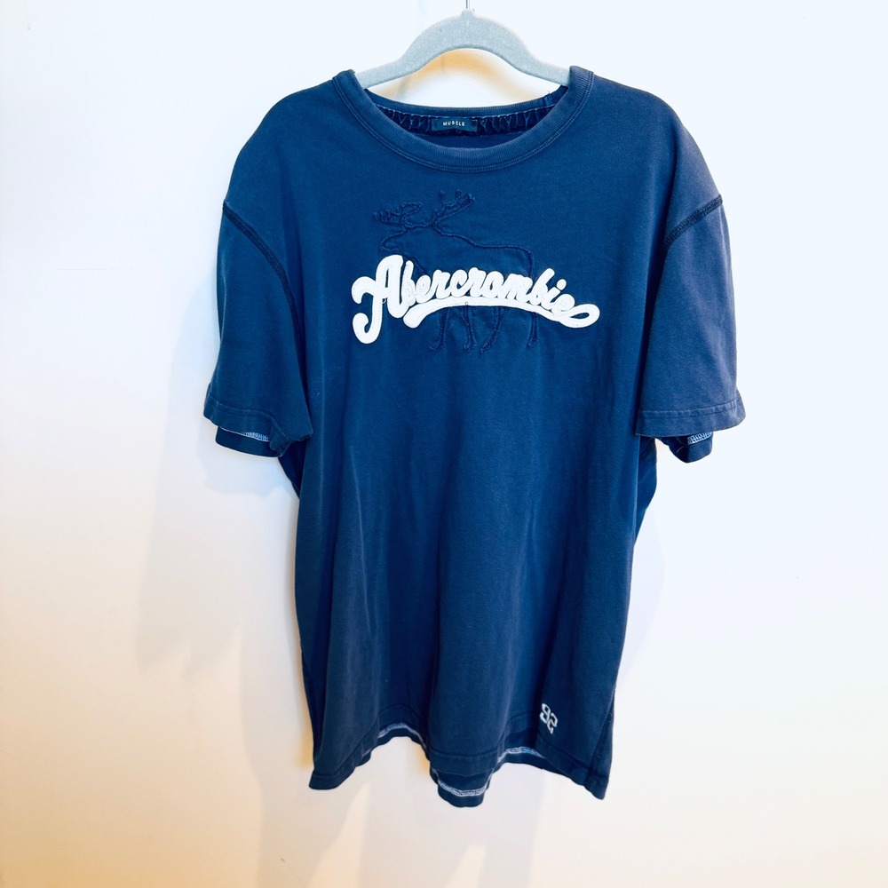 Abercrombie & Fitch Muscle T-Shirt Graphic Logo Cotton XXL